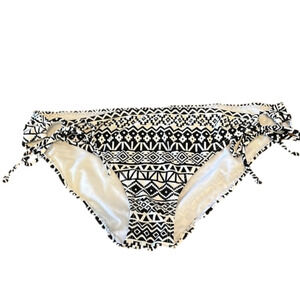 CATALINA bikini bottom, small (3-5), black and white southwestern print